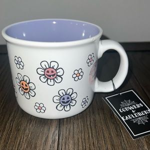 NWT Cobwebs and Cauldrons viral pastel flower cup